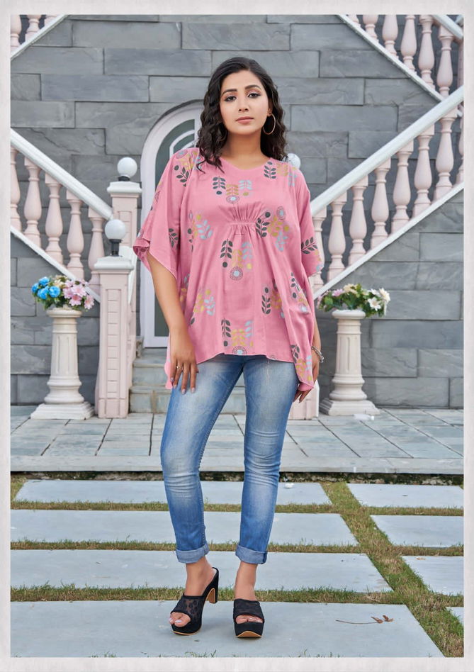 TIPS TOPS KAFTAN 2 Fancy Rayon Printed Wholesale Top Collection